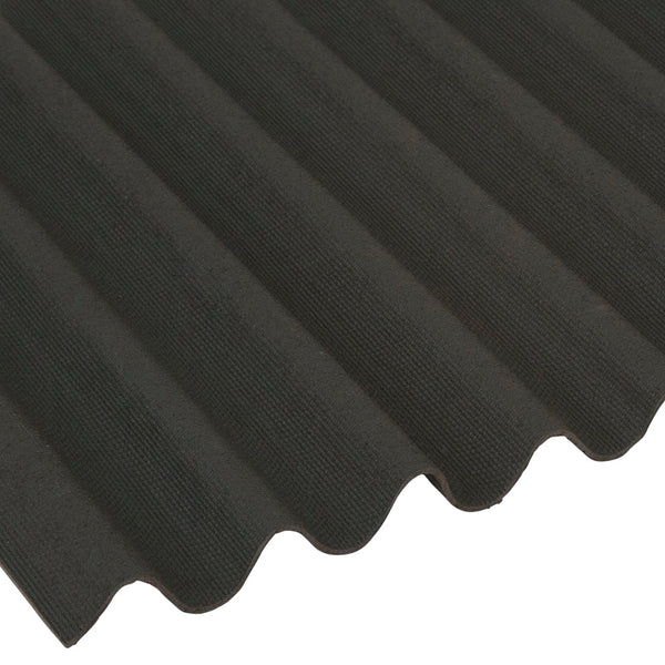 Bitumen Corrugated Roof Sheet Black 2000 x 930mm