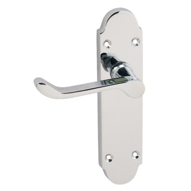 Chromaxe Scroll Lever Latch Set Door Handle