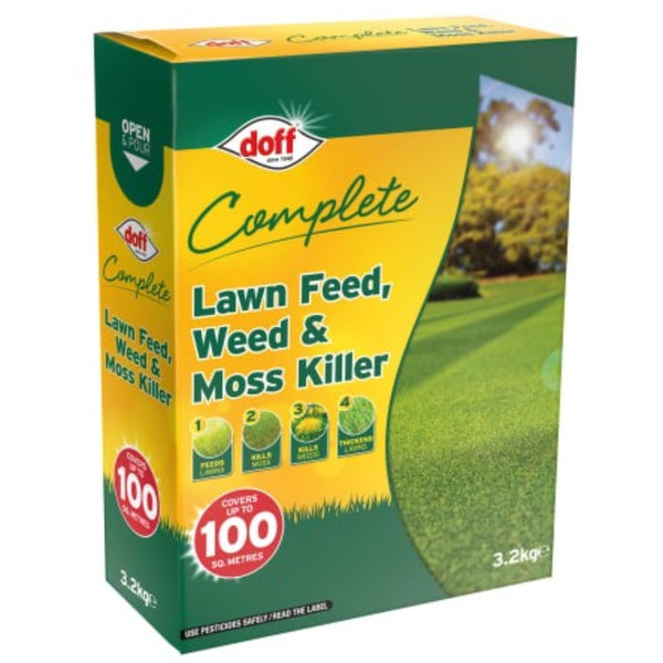 Doff Complete, Lawn Feed, Weed and Moss Killer 3.2kg