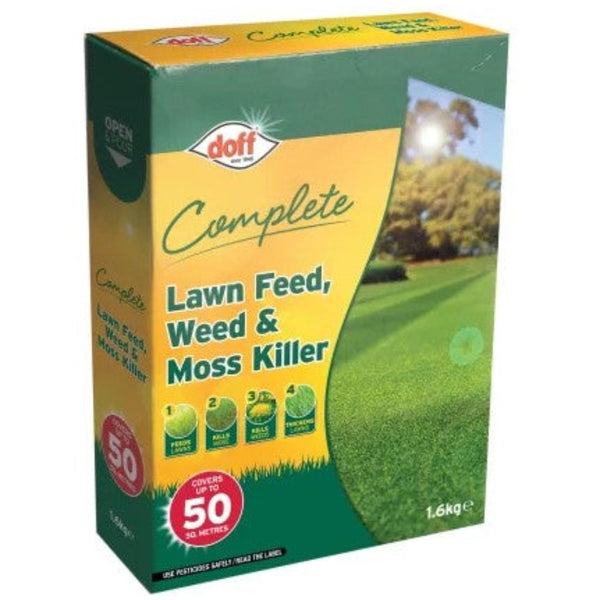Doff Complete Lawn Feed, Weed and Moss Killer 1.6kg