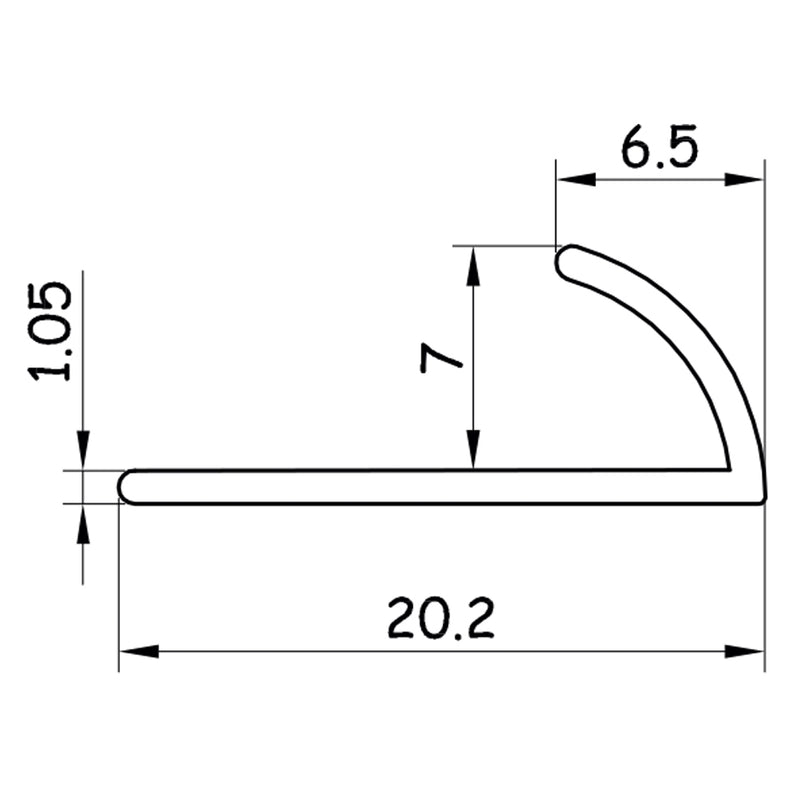 TileRite 7mm White Tile Trim