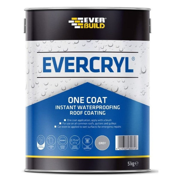 Everbuild Evercryl One Coat Grey 5kg