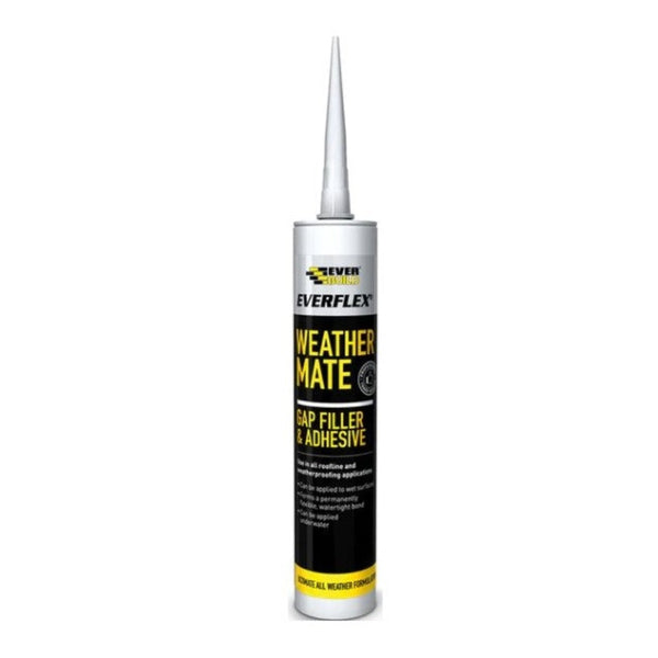 Everbuild Weather Mate Gap Filling Adhesive Black 295ml