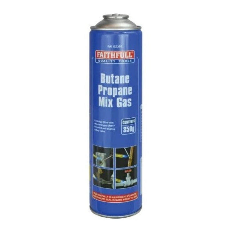 Faithfull Butane Propane Mix Gas Cartridge 350g