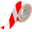 Self Adhesive Red / White Hazard Tape 50mm x 33m
