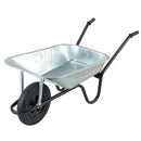 Wheelbarrow 85L Galvanised With Pneumatic Wheel