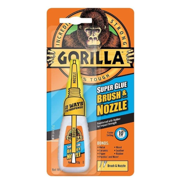 Gorilla Super Glue Brush & Nozzle 12g
