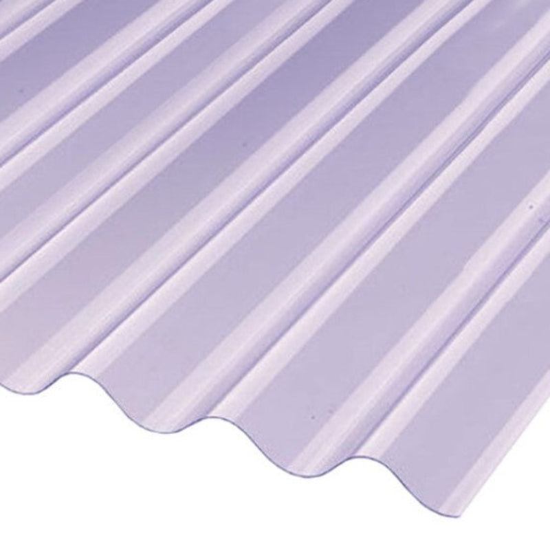 Heavyweight Corrugated Clear PVC Roof Sheet 3"