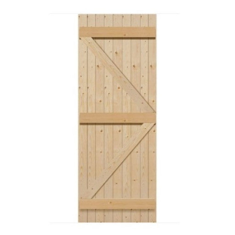 External Pine Ledged & Braced Door
