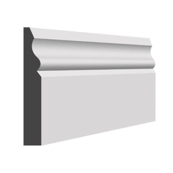 Primed MDF Ogee Skirting 18 x 144mm (4.4m Length)