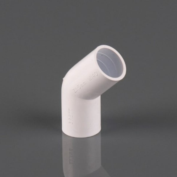 Overflow 135 Degree Obtuse Bend 21.5mm White