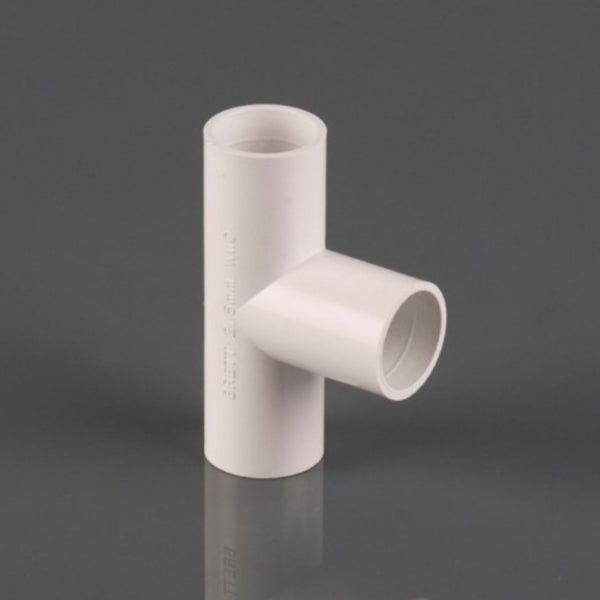 Overflow 90 Degree Tee 21.5mm White