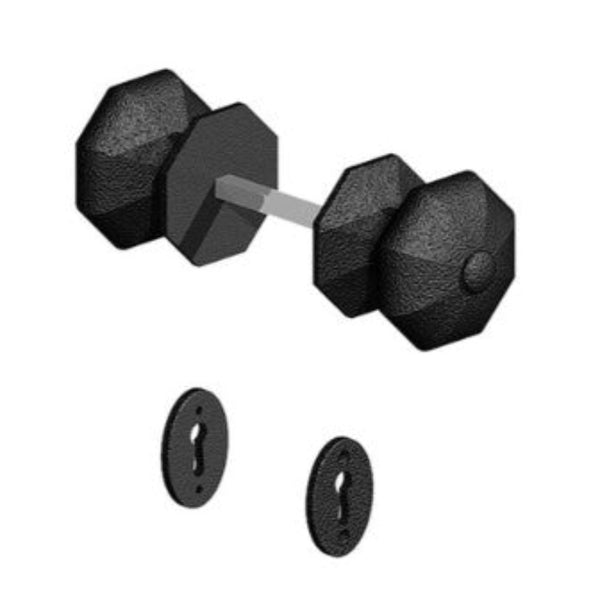 Epoxy Black Octagonal Door Knob Furniture