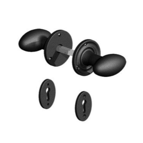 Epoxy Black Oval Door Knob Furniture