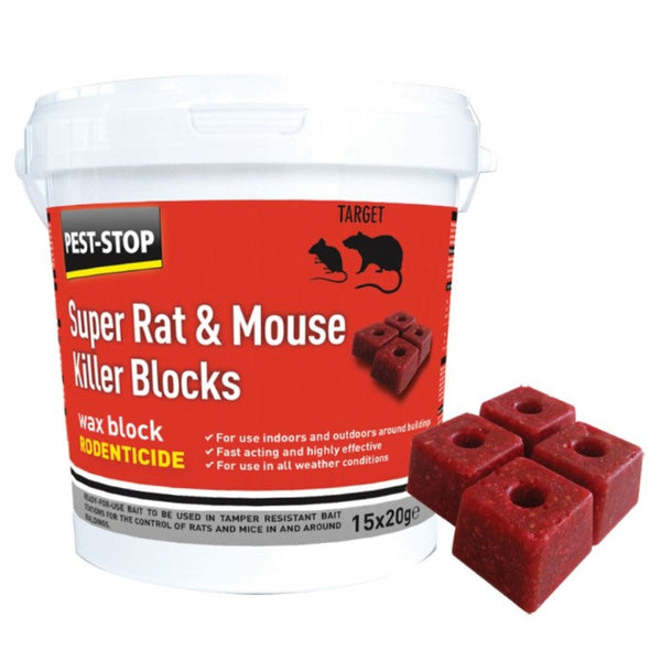 Pest Stop Super Rat & Mouse Killer Blocks