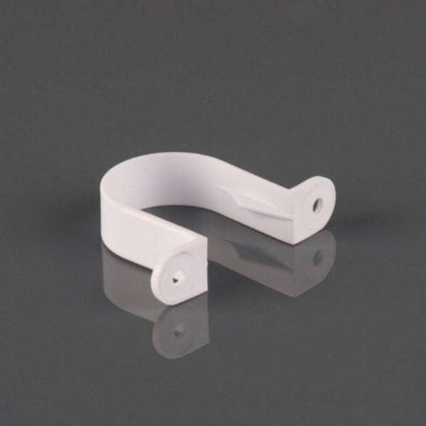 Push Fit / Solvent Weld Waste Pipe Clip White