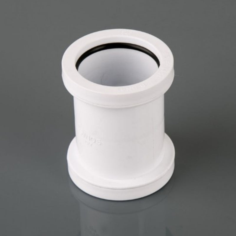 Push Fit Waste Straight Connector White