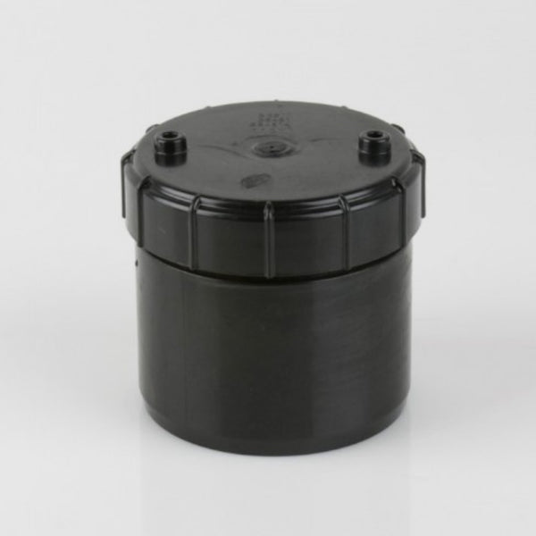 110mm Soil Access Plug Black