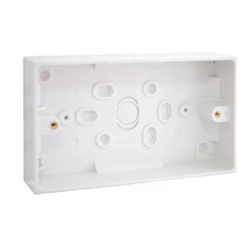 Surface Pattress Box 32mm Round Edge White