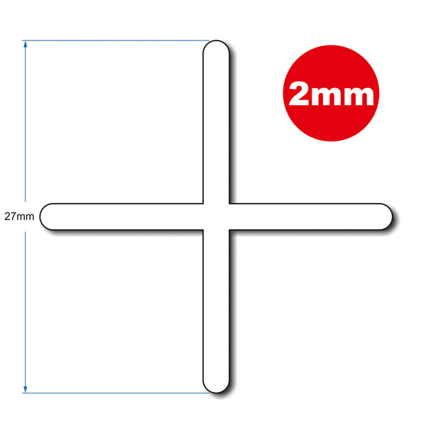 TileRite 2mm Tile Spacers - 250qty